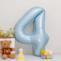Ballon géant en feuille d'aluminium bleu ciel de 40 pouces, ballon jumbo en Mylar à l'hélium, décoration pour baby shower, révélation du sexe, anniversaire de garçon