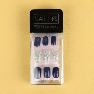 2021 new arrivals beautiful girl wholesale nail patches decorative nail tips different colors cheap acrylic nail sets