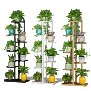 ชั้นวางดอกไม้หลายชั้นแบบตั้งพื้น ใช้ได้ทั้งภายในและภายนอกอาคาร ดีไซน์ประหยัดพื้นที่ เหมาะสำหรับห้องนั่งเล่น ระเบียง ปลูกต้นไม้ เช่น ต้นโพธิ์ - Product Image 5