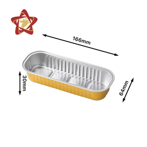 Dùng Một Lần Glod Nhôm Lá Nhỏ Nướng Lò Loaf Bánh Pan Lò Vi Sóng Với Nắp Nhựa Nhôm Lá Món Tráng Miệng Bánh Pho Mát Container - Product Image 2