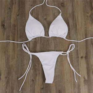 <span class=keywords><strong>Bikini</strong></span> Triangolo Economico con Imbottitura per <span class=keywords><strong>Donna</strong></span>, Costume da Bagno <span class=keywords><strong>Brasiliano</strong></span> con Slip a Perizoma e Top a Stringa - Product Image 1