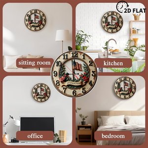 Round Wooden Wall <b>Clock</b> 25Cm Silent Nordic Style Home Living Room Decorative <b>Clock</b> - Product Image 3