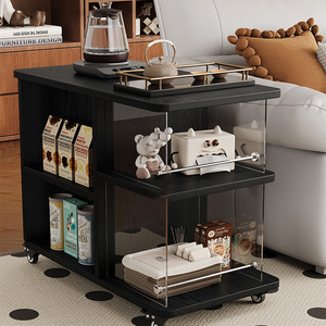 Table basse convertible en bois massif multifonctionnelle moderne avec hauteur réglable pour petit salon - Durable et portable - Product Image 2