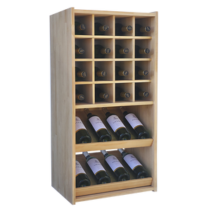 Présentoir à vin moderne pour 8 bouteilles 16 compartiments de rangement Organisateur de vin décoratif 96cm de haut 48cm de large 35cm de profondeur assemblé - Product Image 1