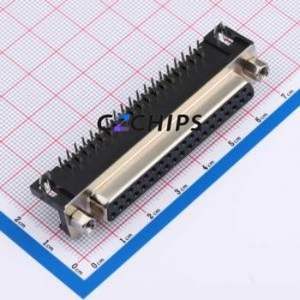 D-SUB-DR-37PCM-CB D-Sub/VGA Connector Bent Lead Through Hole Connector Female 37P Right Angle Insert 2 - Product Image 1