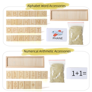 Nouveaux jeux éducatifs Montessori, jouets pour bébés de 1 à 3 ans, jouets à succès pour enfants, jouets d'impression sur sable, lettres, <span class=keywords><strong>alphabet</strong></span>, mots et chiffres pour garçons - Product Image 6