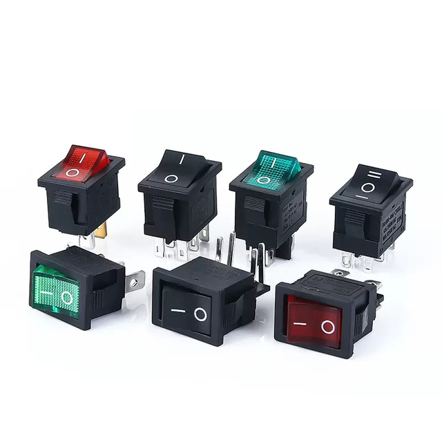 Wholesale 2Pin 2Gear 250V 15A KCD Series 2Pin/3Pin/4Pin/6Pin Red Black Rocker Switches