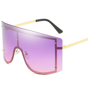 Gafas de Sol de Moda con Logotipo Personalizado para Mujer, Gafas de Fiesta Grandes, Protección UV400, Gafas de Sol de una Pieza, Gafas de Sol Extra Grandes con Protección UV400 para Mujer - Product Image 4
