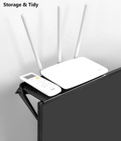 Réglable en plastique TV écran étagère supérieure présentoir organisateur ordinateur de bureau moniteur Caddy boîte stockage supports de stockage supports