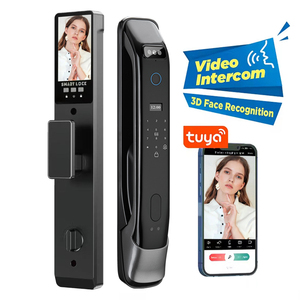 Cerradura Inteligente WiFi Tuya con Videoportero, Monitoreo, Reconocimiento Facial 3D, Desbloqueo con Contraseña, Tarjeta <span class=keywords><strong>y</strong></span> Llave, Cerradura Digital, Productos para el Hogar Inteligente - Product Image 1