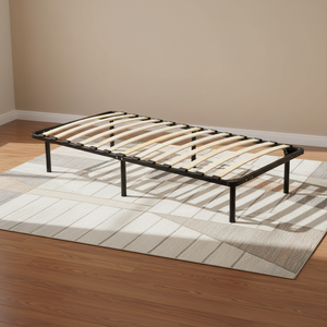 Structure de lit au design moderne et épuré avec <span class=keywords><strong>sommier</strong></span> à <span class=keywords><strong>lattes</strong></span>, luxe discret, base de lit pleine grandeur durable pour chambre, hôtel, appartement - Product Image 1