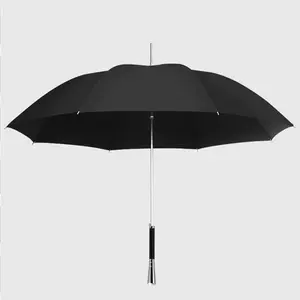 High Graded Quality 27 Inch Large Black Fiberglass Straight Golf Umbrella for Men Business Gifts Promotion