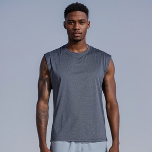 Camiseta de Compresión Corta Personalizada para Hombre, Sin Mangas, Transpirable, de Alta Elasticidad, Secado Rápido, para Correr, Gimnasio, Fitness, Ropa Deportiva Ajustada - Product Image 5
