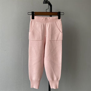 Traje de lujo para niños con cuello de piel auténtica con capucha pantalones 2 uds conjuntos Jogger ropa chándal invierno personalizado suave lana tejido bebé suéter conjunto - Product Image 4