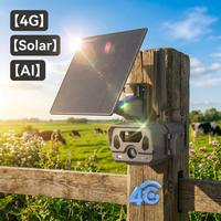 Cámara de Seguridad 4G con Batería, 2.7K 12MP, Cámara Inalámbrica para Exteriores 100 °   Detección de Personas y Vehículos con IA de Gran Angular