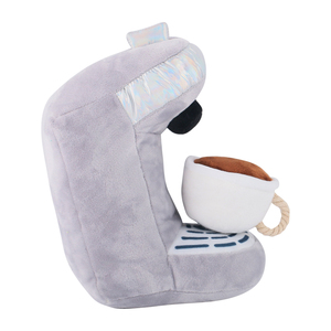 D Koning Fabrikant <span class=keywords><strong>Custom</strong></span> Logo Tough Dierbenodigdheden Vorm Zacht Pluche Gevulde Piepende Koffie Kauwen Hond Speelgoed - Product Image 2