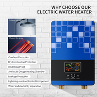 Chauffe-eau électrique sans réservoir 110V-127V 3500W avec affichage numérique, chauffage rapide, mural, pour la maison, la cuisine, le lavage et la douche