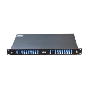 1U Rack Mount 2-Slot Half-Sized LGX Cassette Dual Fiber <strong>LC</strong>/UPC OADM 8 Channel Demux 8CH DWDM Mux - Product Image 1