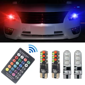 <span class=keywords><strong>T10</strong></span> W5w RGB LED Ampoule Télécommande COB Lampe Auto Éclairage Lampes de Lecture Automobiles Wedge Lampe Avec Télécommande 12V - Product Image 2