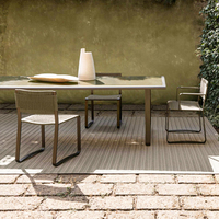 Tables et chaises d'extérieur en alliage d'aluminium cour jardin ensemble meubles balcon corde tissage loisirs Patio étanche