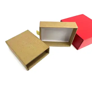 Custom Logo Slide Paper Box Packaging Jewelry Bags Sliding Jewellery Boxes For Earring Bracelet