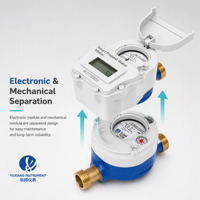 Compteur électronique prépayé pour carte intelligente, compteur d'eau IP68, corps en laiton et cuivre, OEM