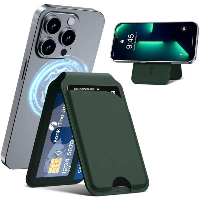 Magnetic PU Leather Phone Wallet for 15/14/13/12 Series Rotating Hinge Flip Cover iPad Compatibility Magnetic Stand Thin