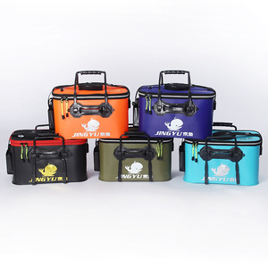 Seau de pêche pliable Jingyu EVA 30 cm, sac de rangement multi-usages pour poissons vivants, pour la pêche en eau douce et en mer - Product Image 1