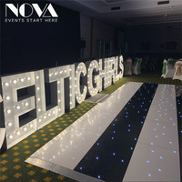 Nappe led en acrylique avec lumière étoilée, livraison gratuite, noir/blanc, RGB, pour mariage, piste de danse, nouveauté, 2020
