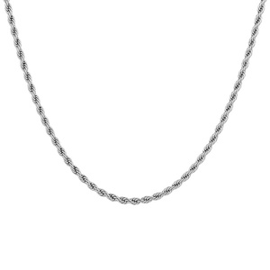 Collar de Cadena de Cuerda Trenzada de Acero Inoxidable de 40-60 cm, Chapado en Oro y Plata para Hombre y Mujer - Product Image 5
