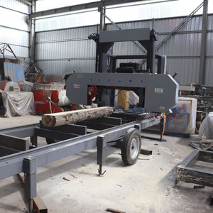 Portable Horizontal Band Sawmill <b>Machine</b> for Large Log Cutting and Timber Processing - Product Image 5