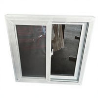 Fenêtre coulissante UPVC résistante aux ouragans, double vitrage, avec moustiquaire, 37x38, blanche, style américain, pour les Bahamas
