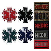 Écusson Tactique Infrarouge IR « Étoile de Vie » pour Sauvetage, Badge d'Identification Médicale en Nylon pour Vêtements