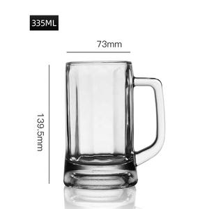 Accepter le logo personnalisé en gros 300ml-1000ml tasse de bière transparente bouteille d'eau <span class=keywords><strong>verre</strong></span> de bière avec poignée - Product Image 5