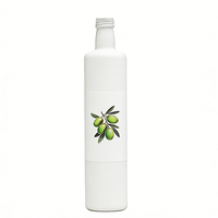 Fabricant de bouteilles d'huile personnalisées de luxe OEM, 250 ml, 500 ml, 750 ml, 1000 ml, bouteilles d'huile d'olive en verre blanc mat vides avec bouchon