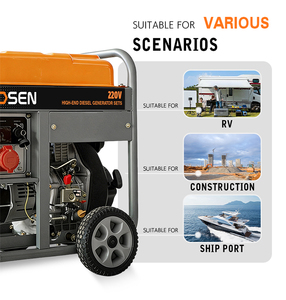 Groupe électrogène portable à châssis ouvert Type 186F 6kW Chine 3kW 5kVA 5000W 6000 Watt 6.5kVA 220V X-L-6000-6KW Générateur-186F C - Product Image 2
