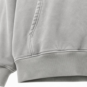 <span class=keywords><strong>Felpa</strong></span> con Cappuccio <span class=keywords><strong>Oversize</strong></span> in Spugna Francese Grigio Heather per Donna, Personalizzabile ODM, Casual e Streetwear - Product Image 3