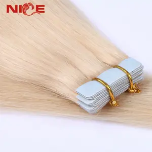 Extensiones de cabello humano, cinta de doble estiramiento para extensiones de cabello humano afroamericano