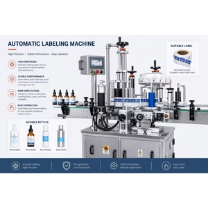 Ligne de machines de remplissage, de bouchage et d'étiquetage automatiques à commande PLC intelligente avec haute précision - Product Image 2