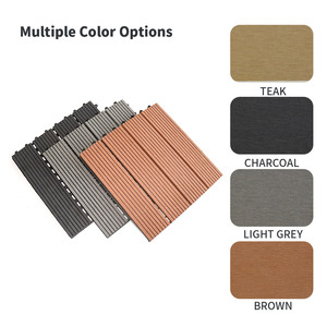 Baldosas de terraza entrelazadas impermeables y antideslizantes de WPC cuadradas modernas para <span class=keywords><strong>patio</strong></span> exterior, suministro directo de fábrica desde China - Product Image 2