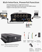 Moniteur AHD 7 pouces CCT 4CH MDVR pour camion, bus, suivi en temps réel, machine à double carte, étanche, garantie 1 an