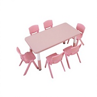 Meilleures ventes - Ensemble table et chaise réglables en plastique pour enfants - Mobilier scolaire - Utilisation préscolaire