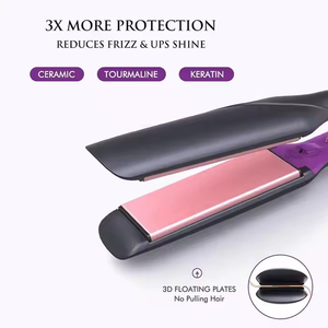 Planchas planas personalizadas <span class=keywords><strong>SMET</strong></span> con pantalla LCD de temperatura, plancha de pelo eléctrica, venta al por mayor, embalaje con Etiqueta Privada, garantía de 1 año - Product Image 3