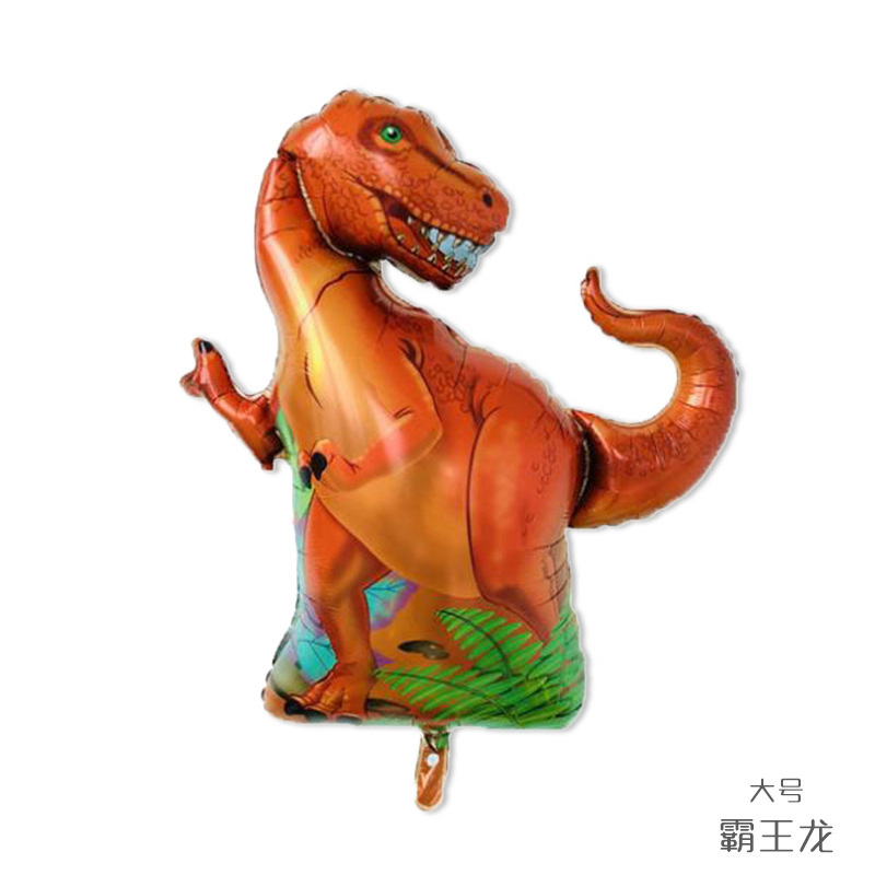 1pc大型恐龙箔气球绿色恐龙站立龙生日派对装饰品为儿童用品男孩空