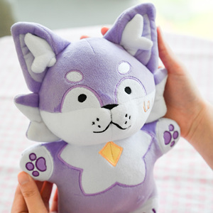Tùy chỉnh thực hiện chống đồ chơi sang trọng linh vật tùy chỉnh 30cm dễ thương màu tím Fox hình dạng plushie Thú nhồi bông đồ chơi - Product Image 5