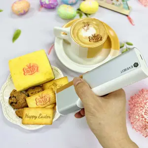 Evebot tự làm máy in thực phẩm Cà Phê Bánh Macaron cầm tay máy in phun Mini ăn được máy in xách tay Bút máy in cà phê