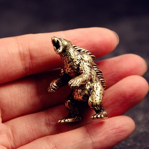 Figurine Rétro en Laiton Ours Furieux, Miniature, <span class=keywords><strong>Animal</strong></span> de Compagnie pour Thé, Statue Artisanale, Collection, Ornement de Bureau, Décoration d'Intérieur - Product Image 3