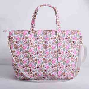 Sac fourre-tout et de voyage personnalisé en nylon imperméable avec fermeture éclair, imprimé intégral, grand format, pour femme, motif Royaume Magique - Product Image 2