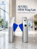 Sentra SW01 Speed Gate Flap Barrier Turnstile for Data Center Server Room Entrance Access Control Security Gate