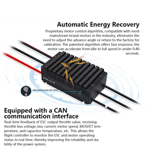 Contrôleur de vitesse électronique haut de gamme UF100 48-96S 100A ESC 1050us-1940us avec prise en charge BEC CAN IPX4 pour drones agricoles - Product Image 3